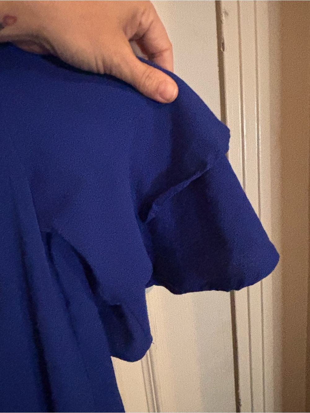 She + Sky Cobalt Blue Short Sleeve Shift Dress - Picture 4 of 5